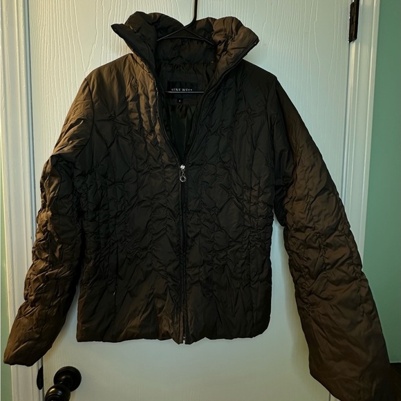 Nine West Jackets & Blazers - Nine West black puffer winter coat jacket full zip women’s small zipper pockets